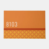 Midden eeuw modern huisadres jaren zeventig deurmat (Voorkant)