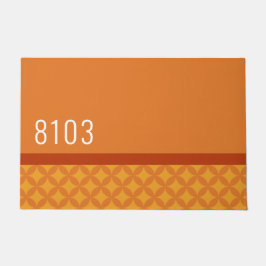 Midden eeuw modern huisadres jaren zeventig deurmat