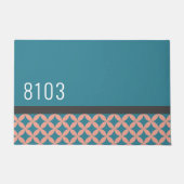 Midden eeuw modern huisadres jaren zeventig deurmat (Voorkant)