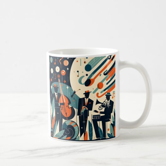 Midden Eeuw Modern Jazz Age Trio Koffiemok (Rechts)