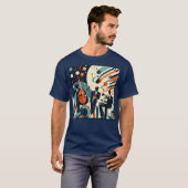 Midden Eeuw Modern Jazz Age Trio T-shirt (Voorkant volledig)