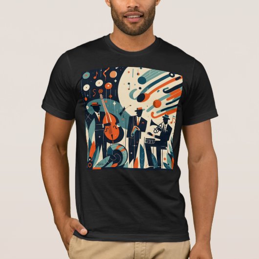 Midden Eeuw Modern Jazz Age Trio T-shirt (Voorkant)