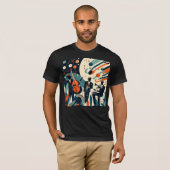 Midden Eeuw Modern Jazz Age Trio T-shirt (Voorkant volledig)