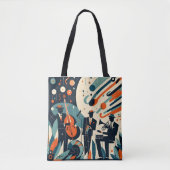 Midden Eeuw Modern Jazz Age Trio Tote Bag (Voorkant)