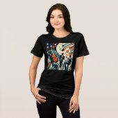Midden Eeuw Modern Jazz Age Trio Tri-Blend Shirt (Voorkant volledig)