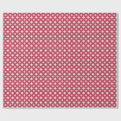 Midden eeuw Modern Kerst Rood Geometrisch Cadeaupapier (Vlak)