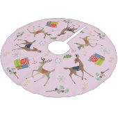 Midden eeuw modern | Kerstcadeau Retro Roze Kerstboom Rok (Gekanteld)
