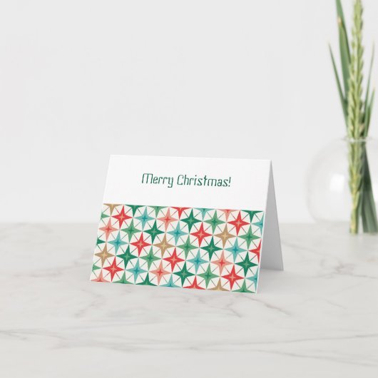 Midden eeuw modern kerstkaart bedankkaart (Voorkant)