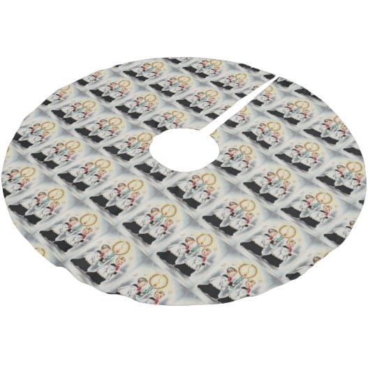 Midden eeuw modern Kerstmis jaren 50 Koorjongens   Kerstboom Rok (Gekanteld)