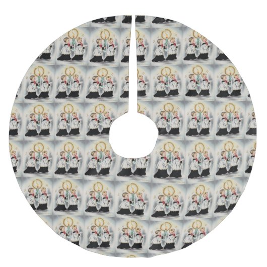 Midden eeuw modern Kerstmis jaren 50 Koorjongens   Kerstboom Rok (Voorkant)