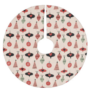 Midden eeuw modern kerstpatroon  kerstboom rok