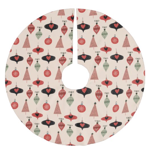 Midden eeuw modern kerstpatroon  kerstboom rok (Voorkant)
