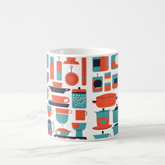 Midden-eeuw modern keukenontwerp koffiemok (Center)