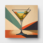 Midden eeuw modern kleur blok Martini kunst Fotoplaat (Voorkant)