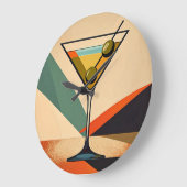 Midden eeuw modern kleur blok Martini kunst Grote Klok (Hoek)
