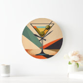 Midden eeuw modern kleur blok Martini kunst Grote Klok (Huis)