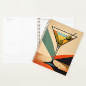 Midden eeuw modern kleur blok Martini kunst Planner (Display)
