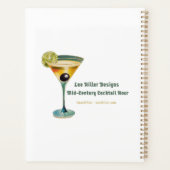 Midden eeuw modern kleur blok Martini kunst Planner (Achterkant)
