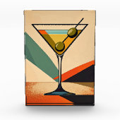 Midden eeuw modern kleurblok martini kunst fotoblokken (Voorkant)