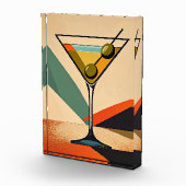 Midden eeuw modern kleurblok martini kunst fotoblokken (Rechts)