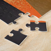 Midden eeuw modern kleurblok martini kunst legpuzzel (Zijkant)