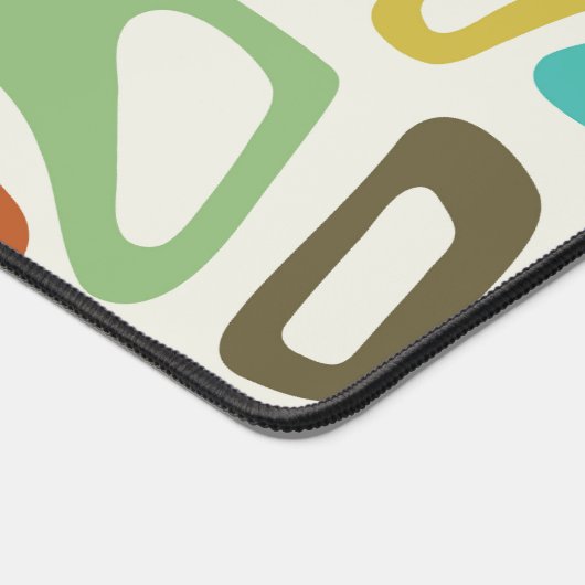 Midden-Eeuw modern, kleurrijk groovy retro patroon Bureaumat (Hoek)