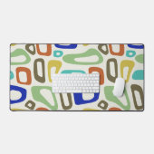 Midden-Eeuw modern, kleurrijk groovy retro patroon Bureaumat (Keyboard & Muis)