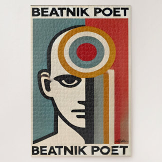 Midden Eeuw Modern Kunst Beatnik Dichter Legpuzzel