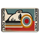 Midden eeuw modern kunst Beatnik dichter Magneet (Horizontaal)