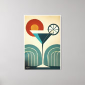 Midden Eeuw Modern Kunst Berg Zonsondergang Martin Canvas Afdruk (Voorkant)