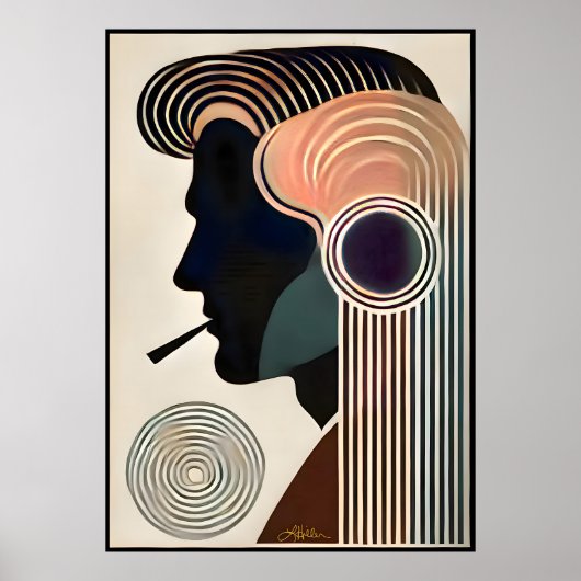 Midden Eeuw Modern Kunst Contemplatie Poster (Voorkant)