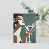 Midden Eeuw Modern Kunst De Martini DIva Briefkaart (Staand voorkant)