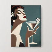 Midden Eeuw Modern Kunst De Martini DIva Button (Voorkant)