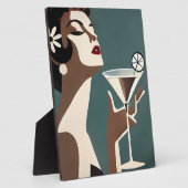 Midden eeuw modern kunst de Martini DIva Fotoplaat (Zijkant)