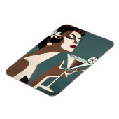 Midden eeuw modern kunst de Martini DIva Magneet (Linkerzijde)