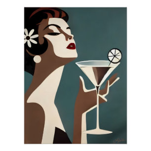 Midden Eeuw Modern Kunst De Martini DIva Perfect Poster