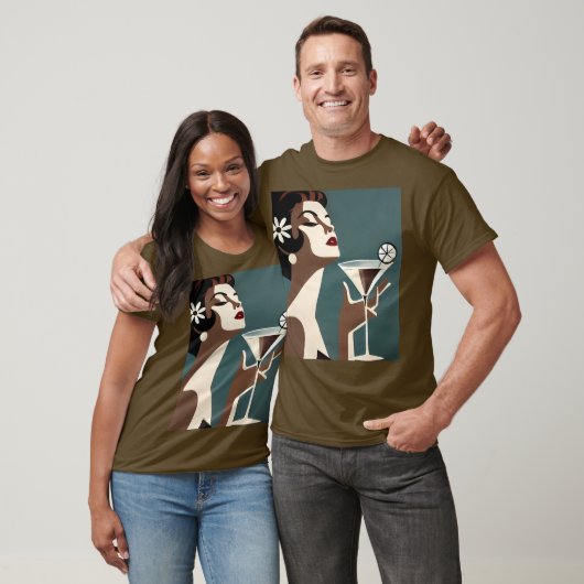 Midden eeuw modern kunst de Martini DIva T-shirt (Unisex)