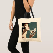 Midden eeuw modern kunst de Martini DIva Tote Bag (Voorkant (product))