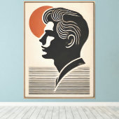 Midden eeuw modern kunst Hij volgt de zon Canvas Afdruk (Insitu (Houten vloer))