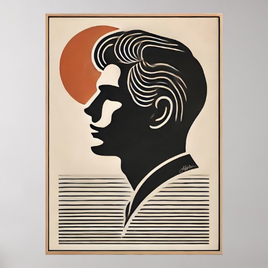 Midden eeuw modern kunst Hij volgt de zon Poster (Voorkant)