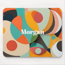 Midden Eeuw Modern Kunst Naam of, Monogram Geometr