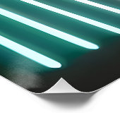 Midden eeuw modern kunst neon licht ontwerp perfect poster (Hoek)