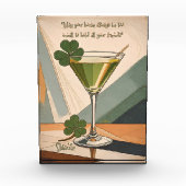Midden eeuw modern kunst Shamrock Martini Sláinte! Fotoblokken (Voorkant)