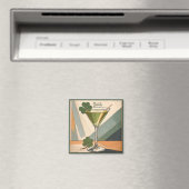 Midden Eeuw Modern Kunst Shamrock Martini Sláinte! Magneet (Insitu (Vaatwasser))