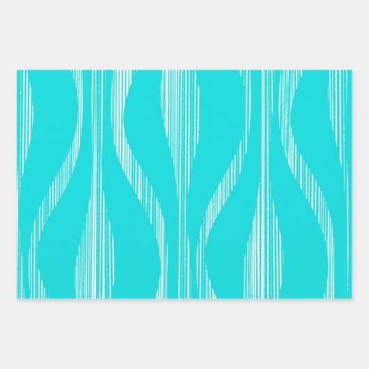 Midden eeuw modern loungepatroon turquoise inpakpapier vel (Voorkant)