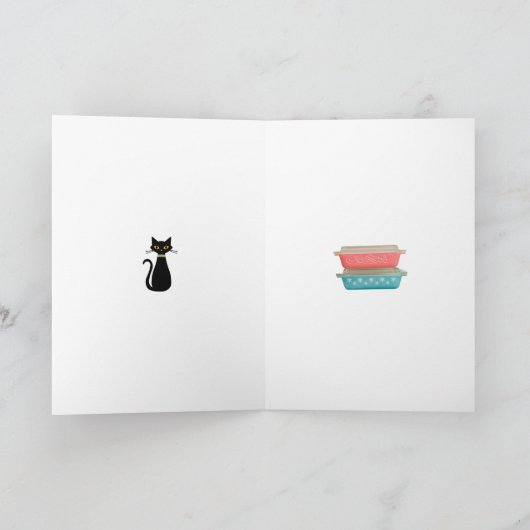 Midden-Eeuw Modern Madness Kaart Pyrex Cats Kitsch (Binnen)