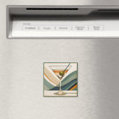 Midden Eeuw Modern Martini Cocktailuur Magneet (Insitu (Vaatwasser))