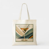 Midden Eeuw Modern Martini Cocktailuur Tote Bag (Achterkant)
