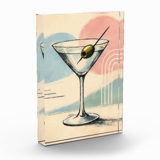 Midden eeuw modern martini pastel minimalistische  fotoblokken (Links)