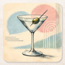 Midden eeuw modern martini pastel minimalistische 